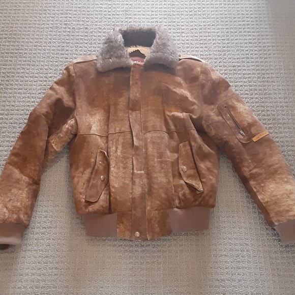 Vintage Sergio Valente Faux Sheepskin Bomber Jacket- Women's Size SM/ M - Picture 2 of 12